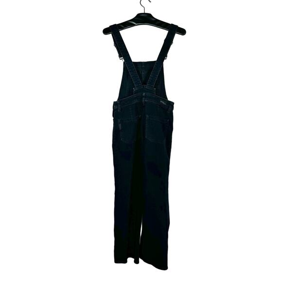 PAIGE Black Denim Overalls 24 Preppy 90s - Picture 4 of 16